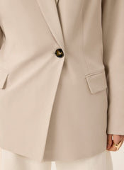 Neutral Single Breasted Blazer