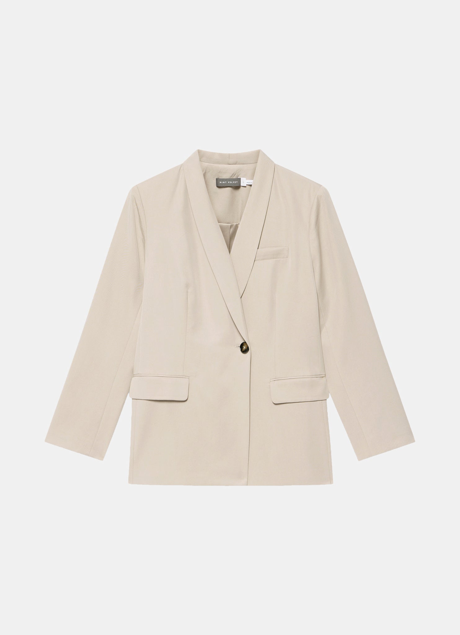 Neutral Single Breasted Blazer