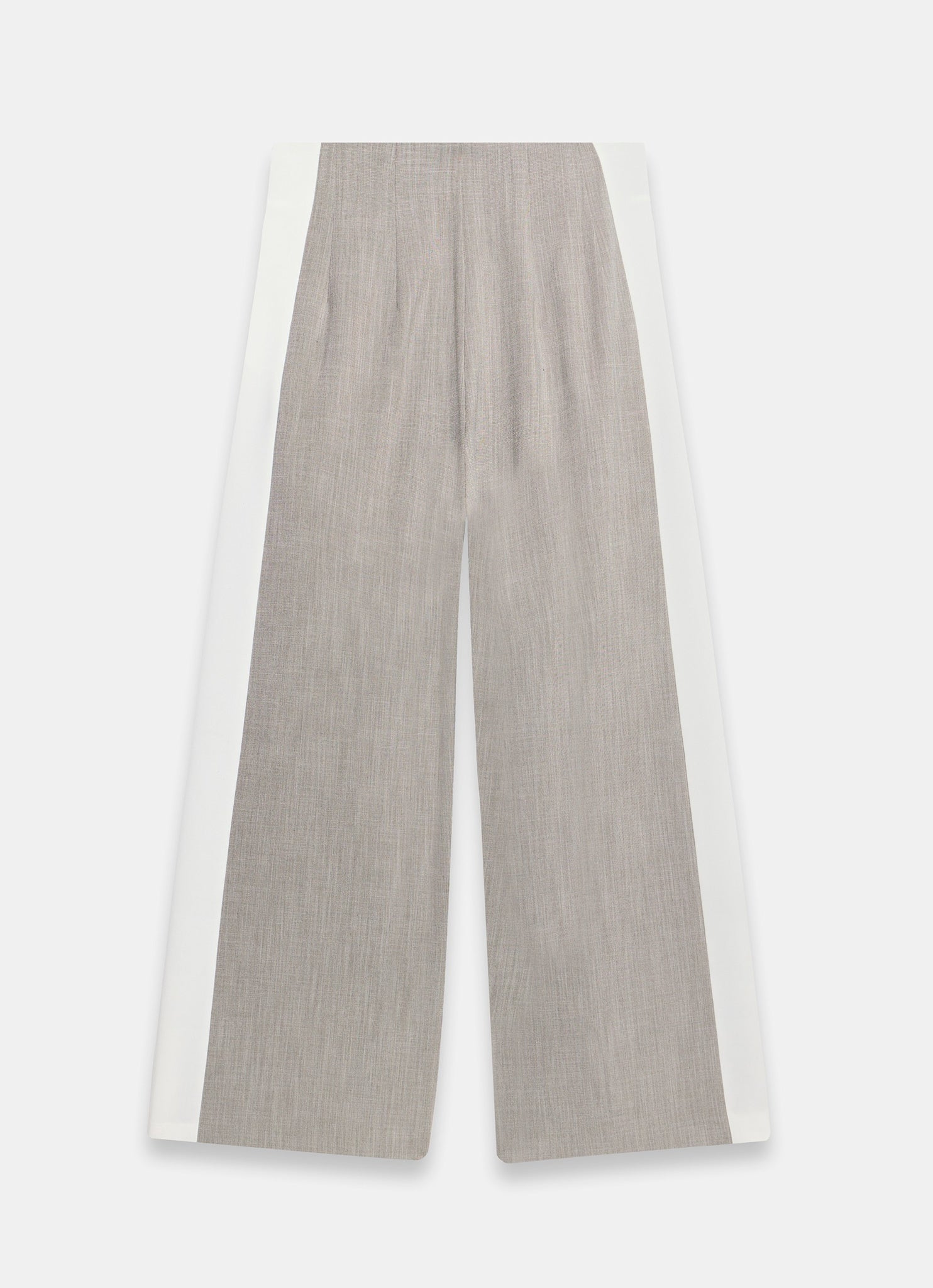 Neutral Side Stripe Wide Leg Trousers