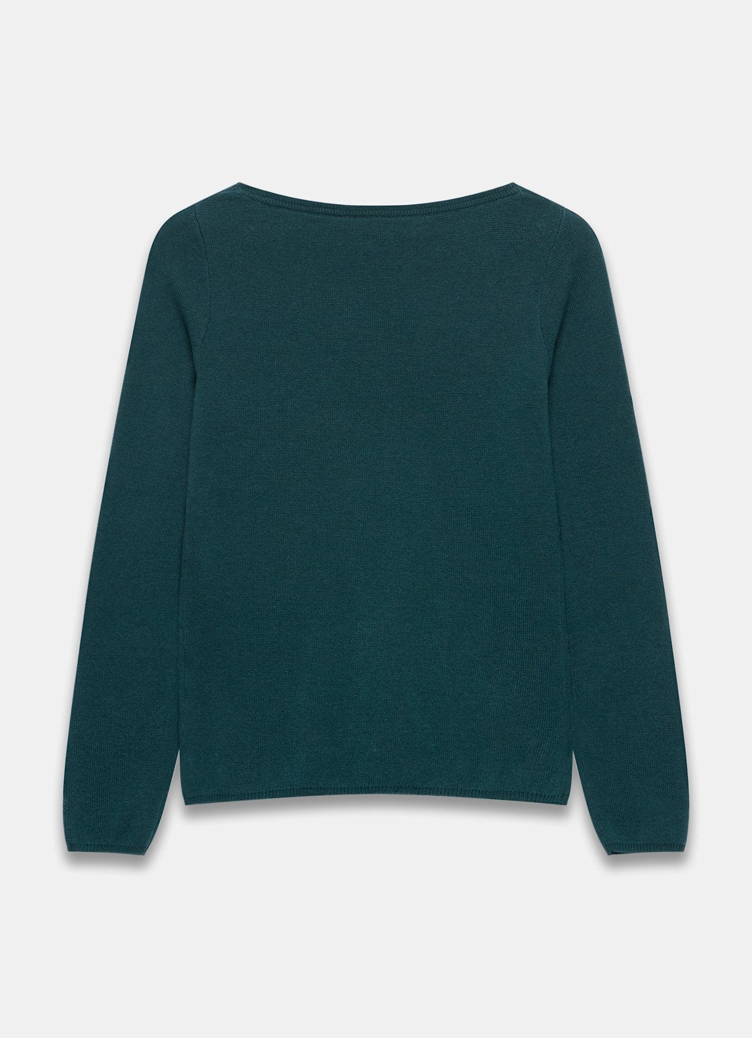 Teal Cotton Blend Button Detail Jumper