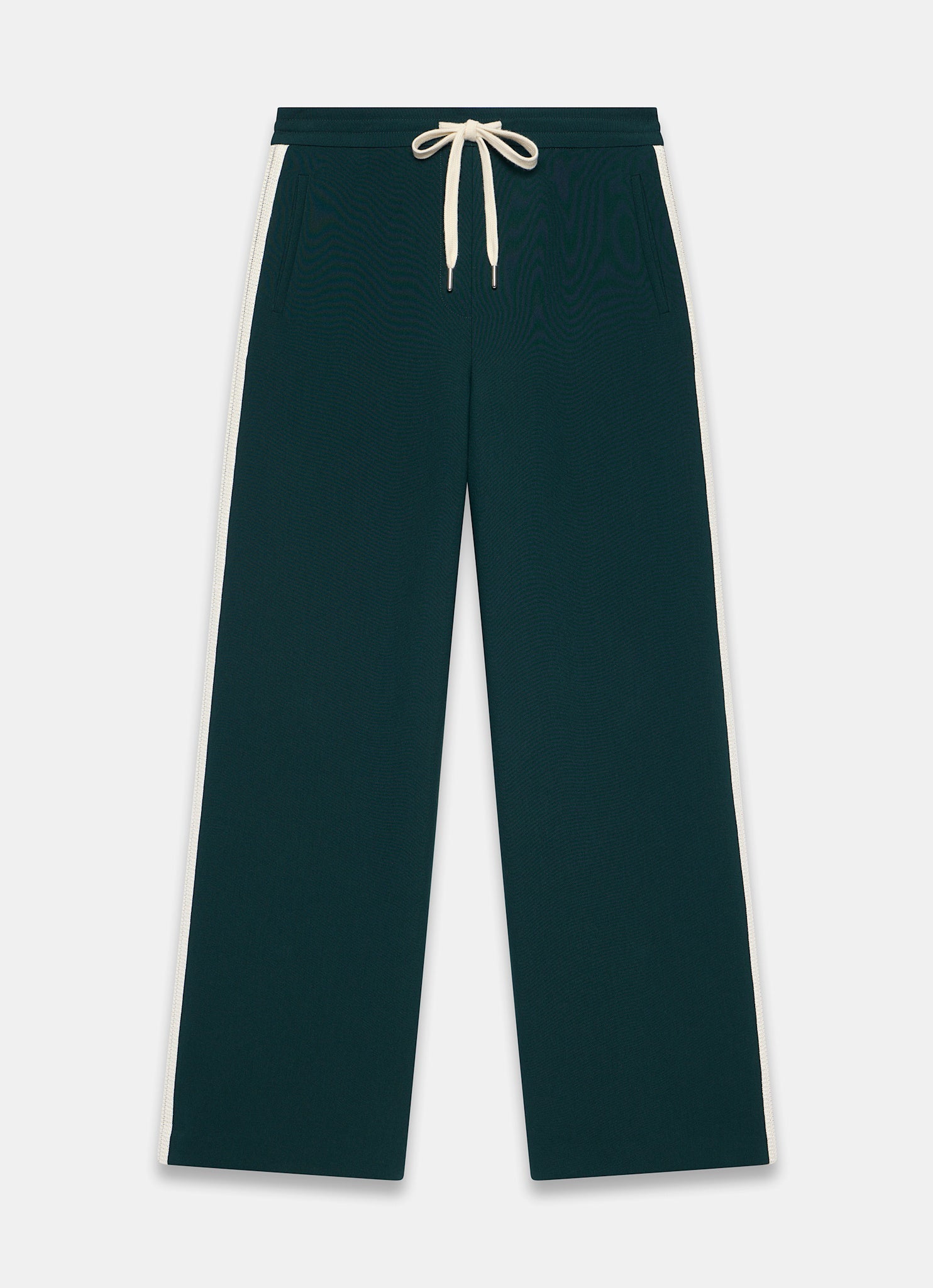 Teal Side Stripe Wide Trousers