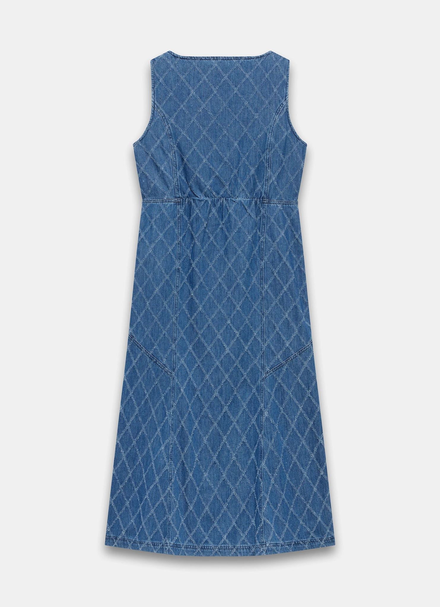 Indigo Denim Midi Dress