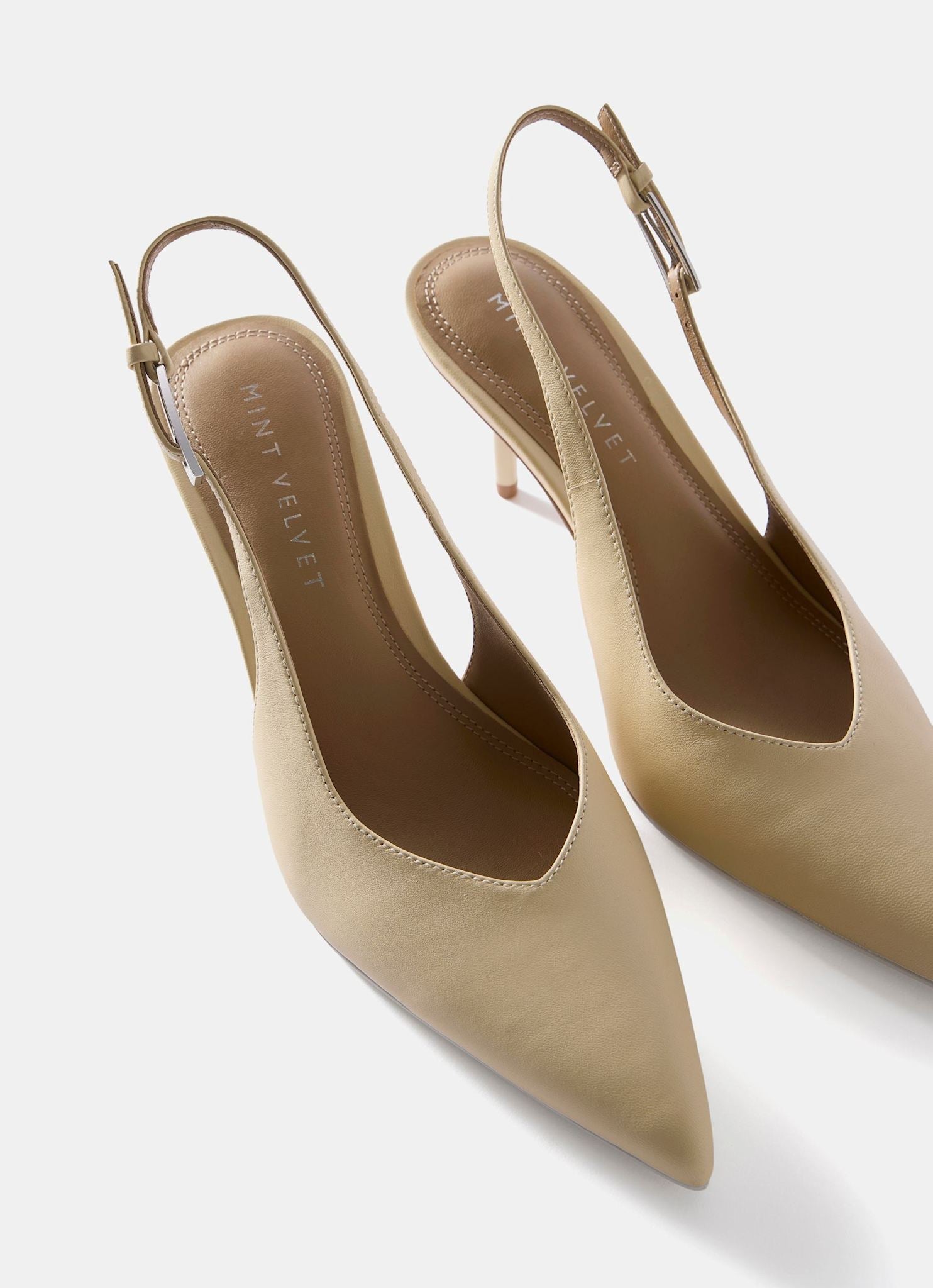 Tori Yellow Leather Heels
