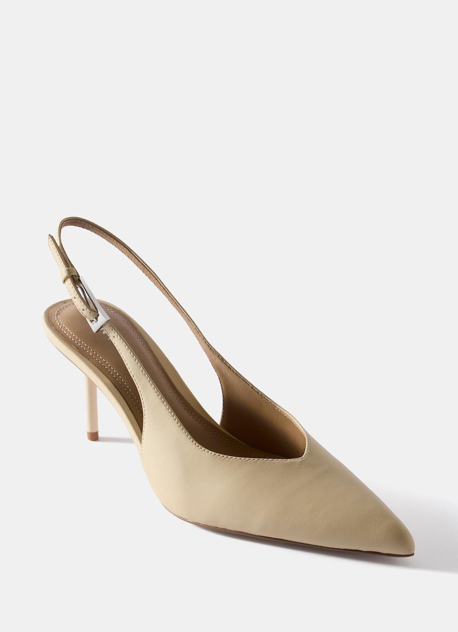 Tori Yellow Leather Heels