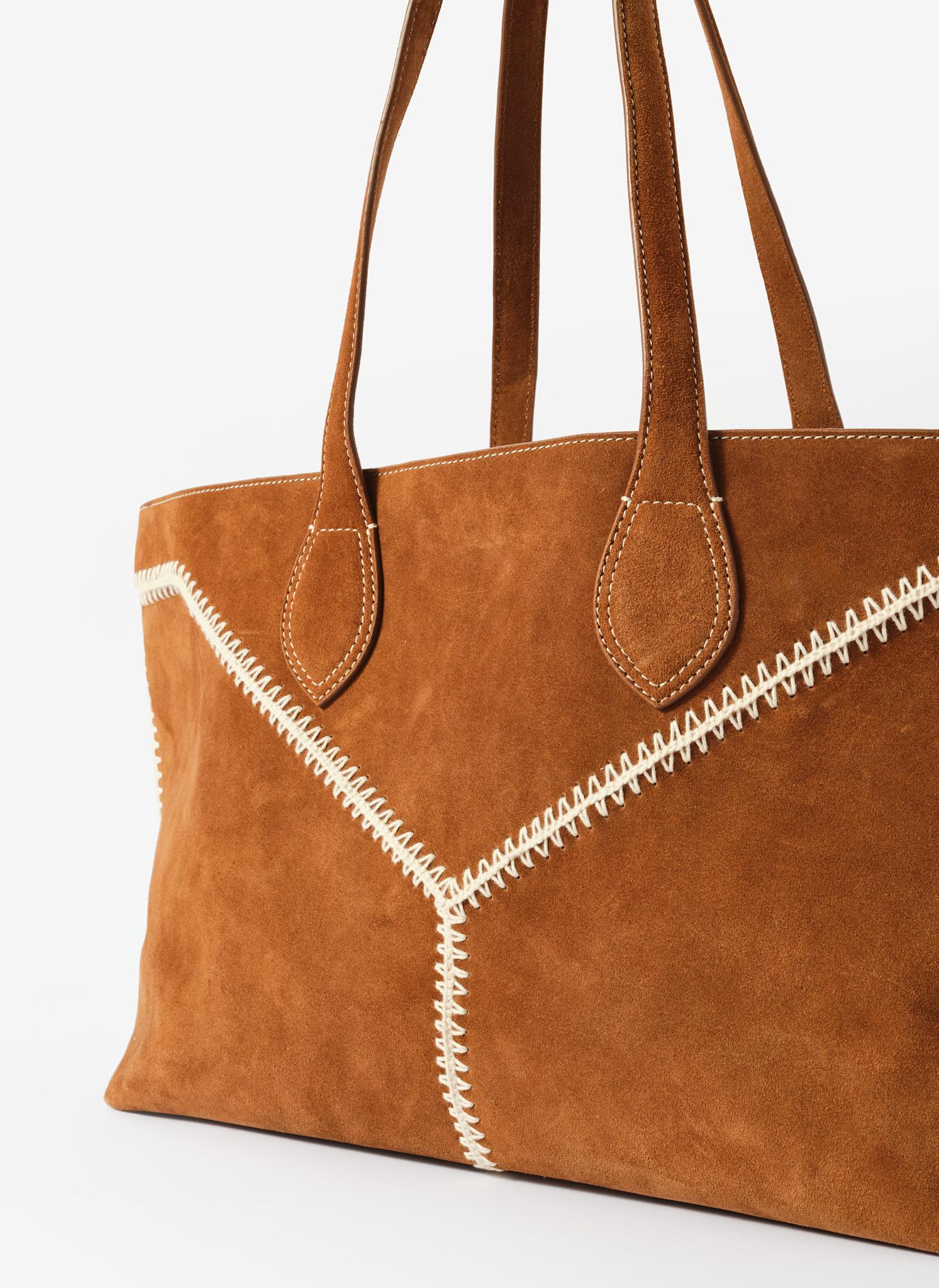 Tula Tan Suede Tote Bag