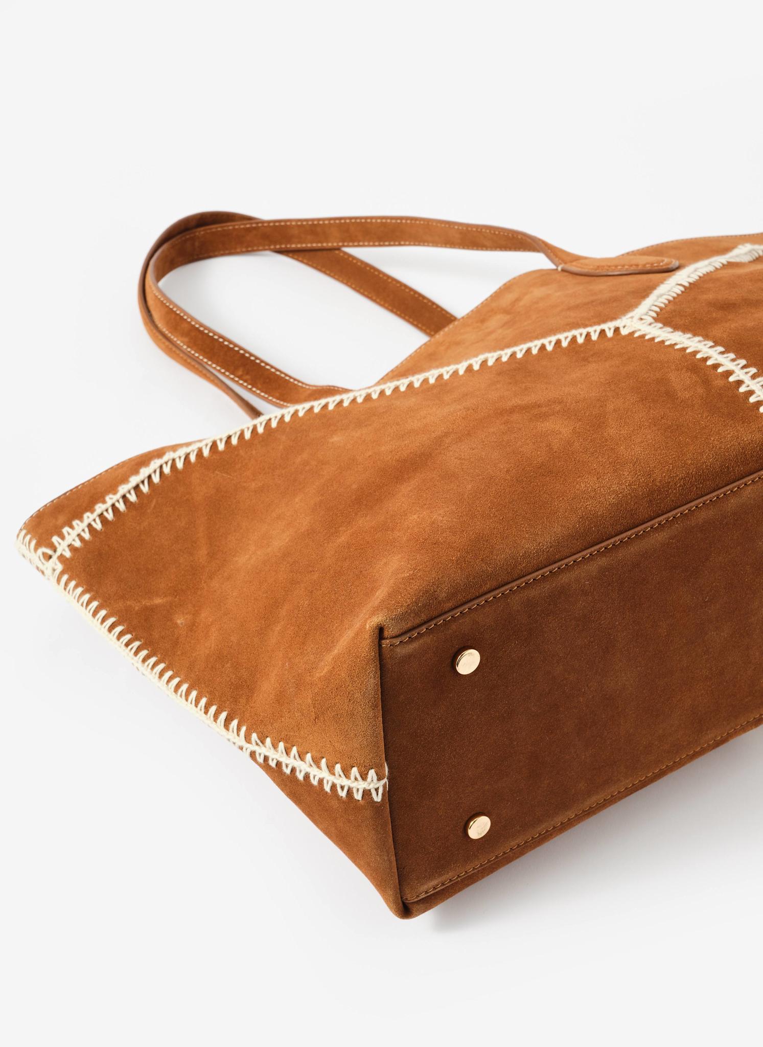 Tula Tan Suede Tote Bag