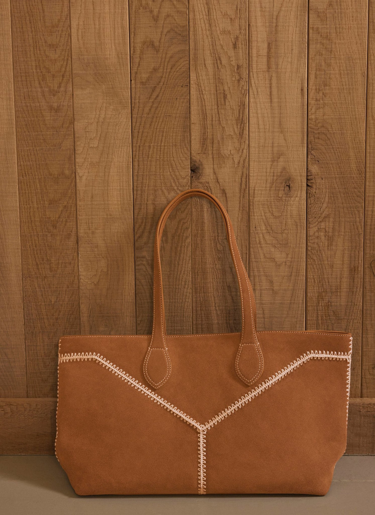 Tula Tan Suede Tote Bag