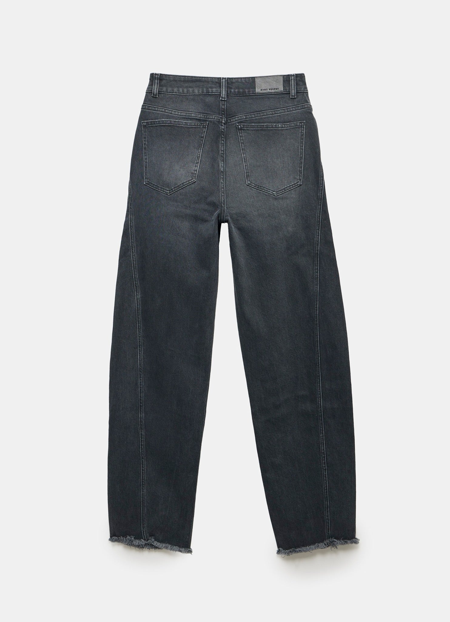 Washed Black Barrel Leg Jeans