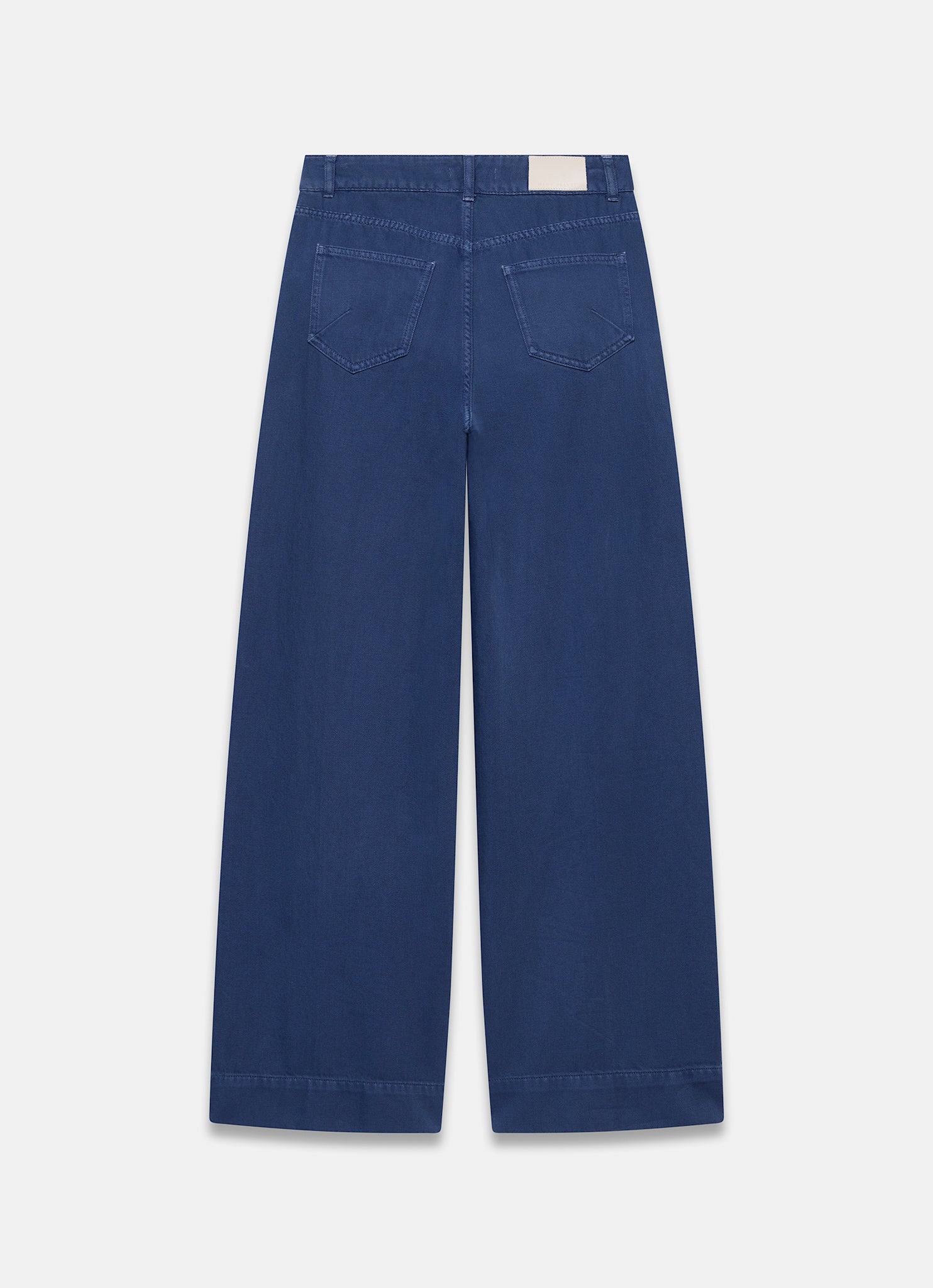 Blue Washed Refined Wide Jeans
