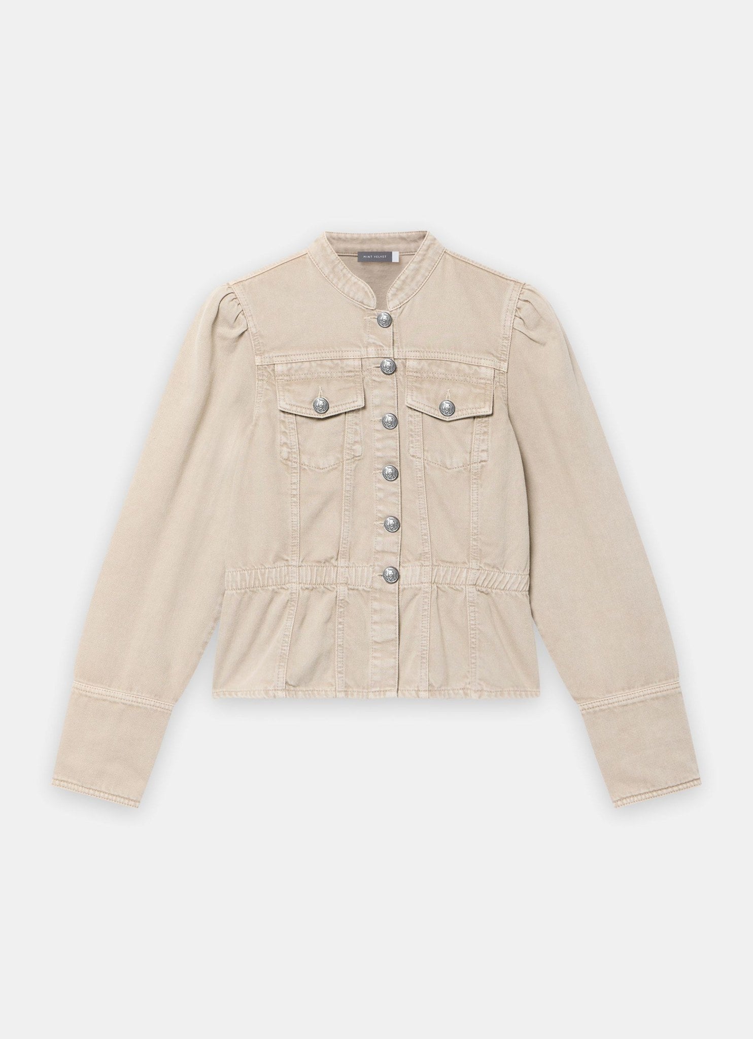 Neutral Military Peplum Jacket