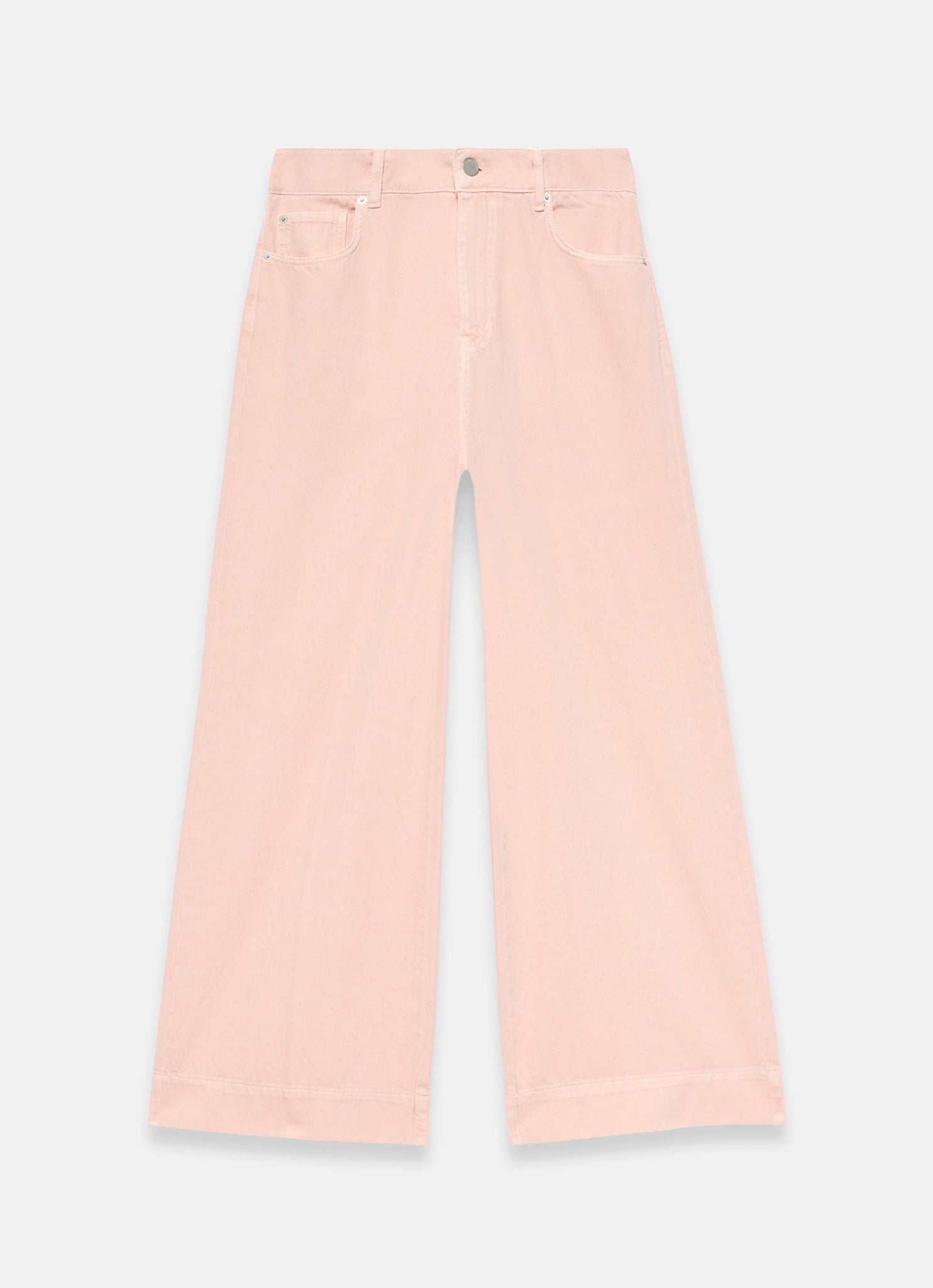 Washed Pink Wide Jeans