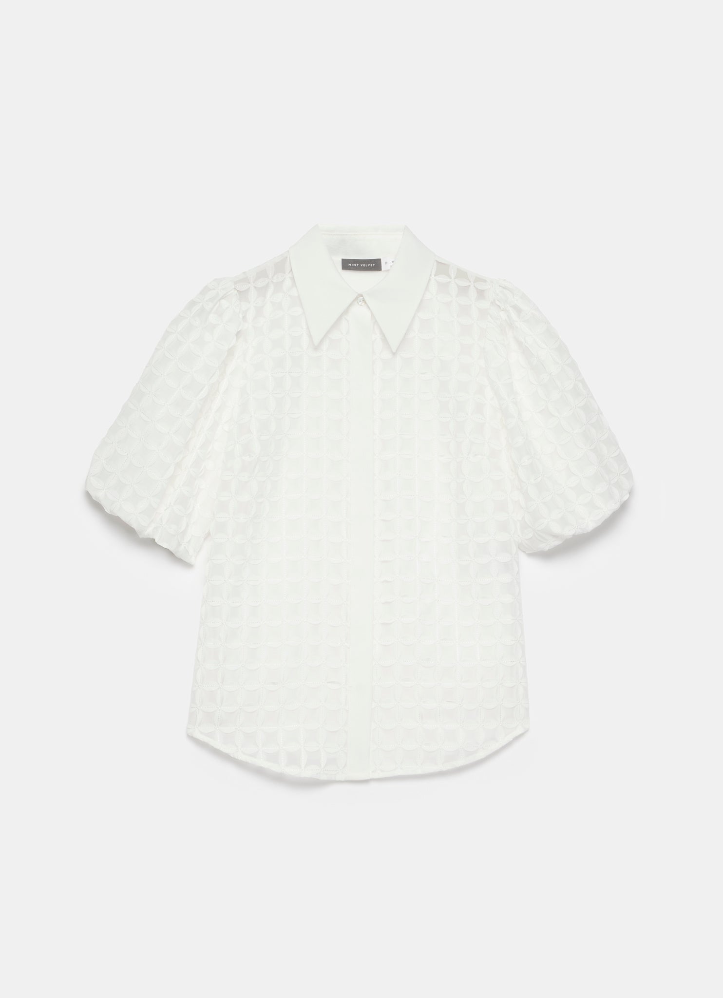 White Petal Detail Shirt
