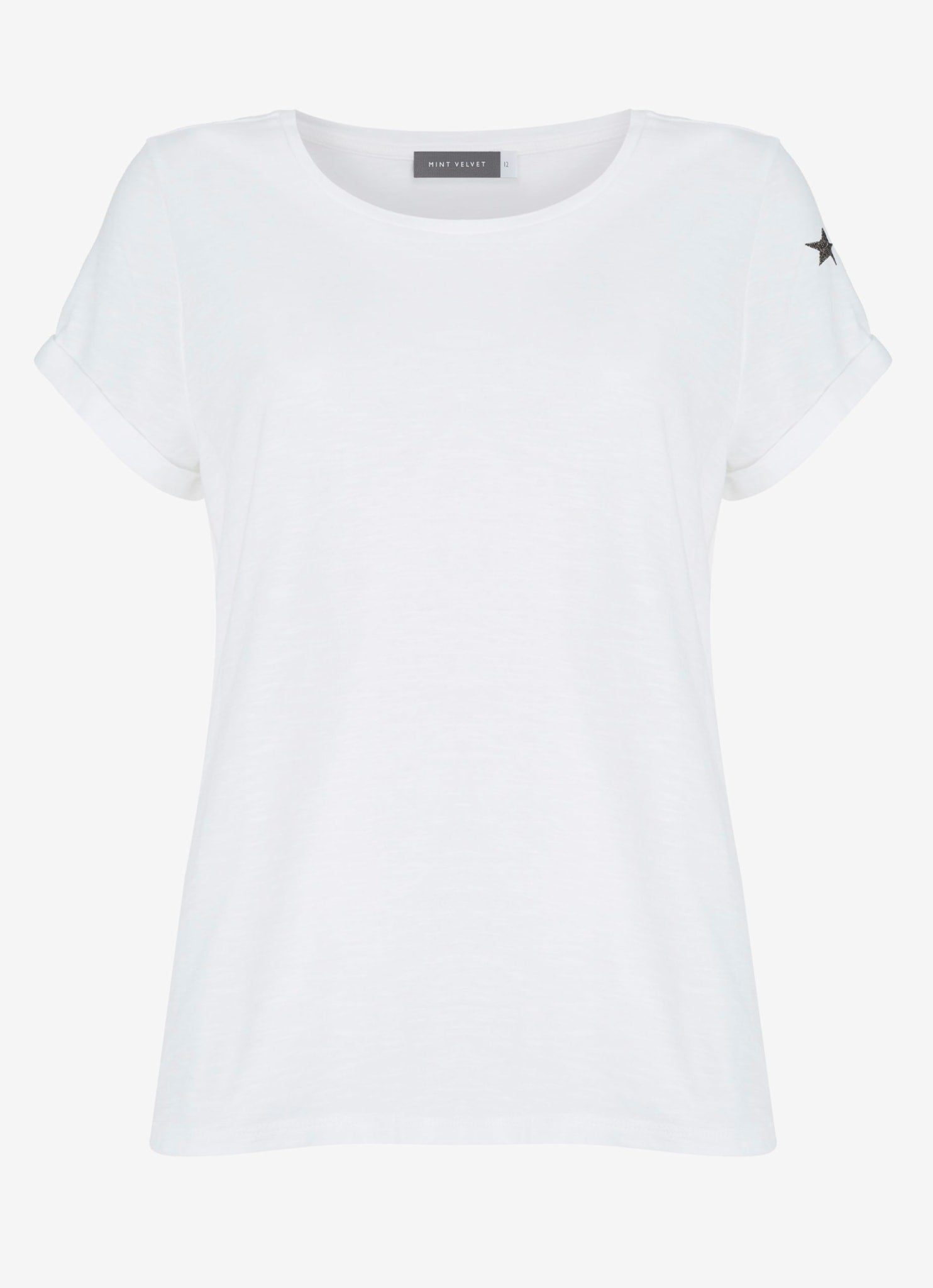 White Cotton Star T-Shirt