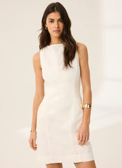 White Denim Mini Dress