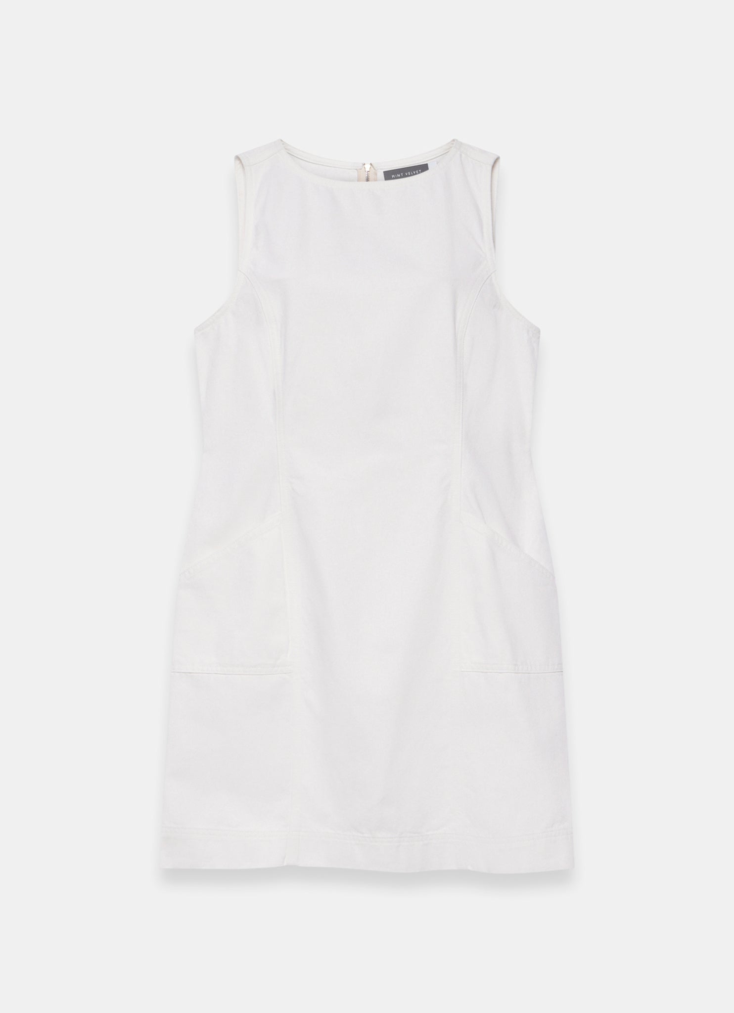 White Denim Mini Dress