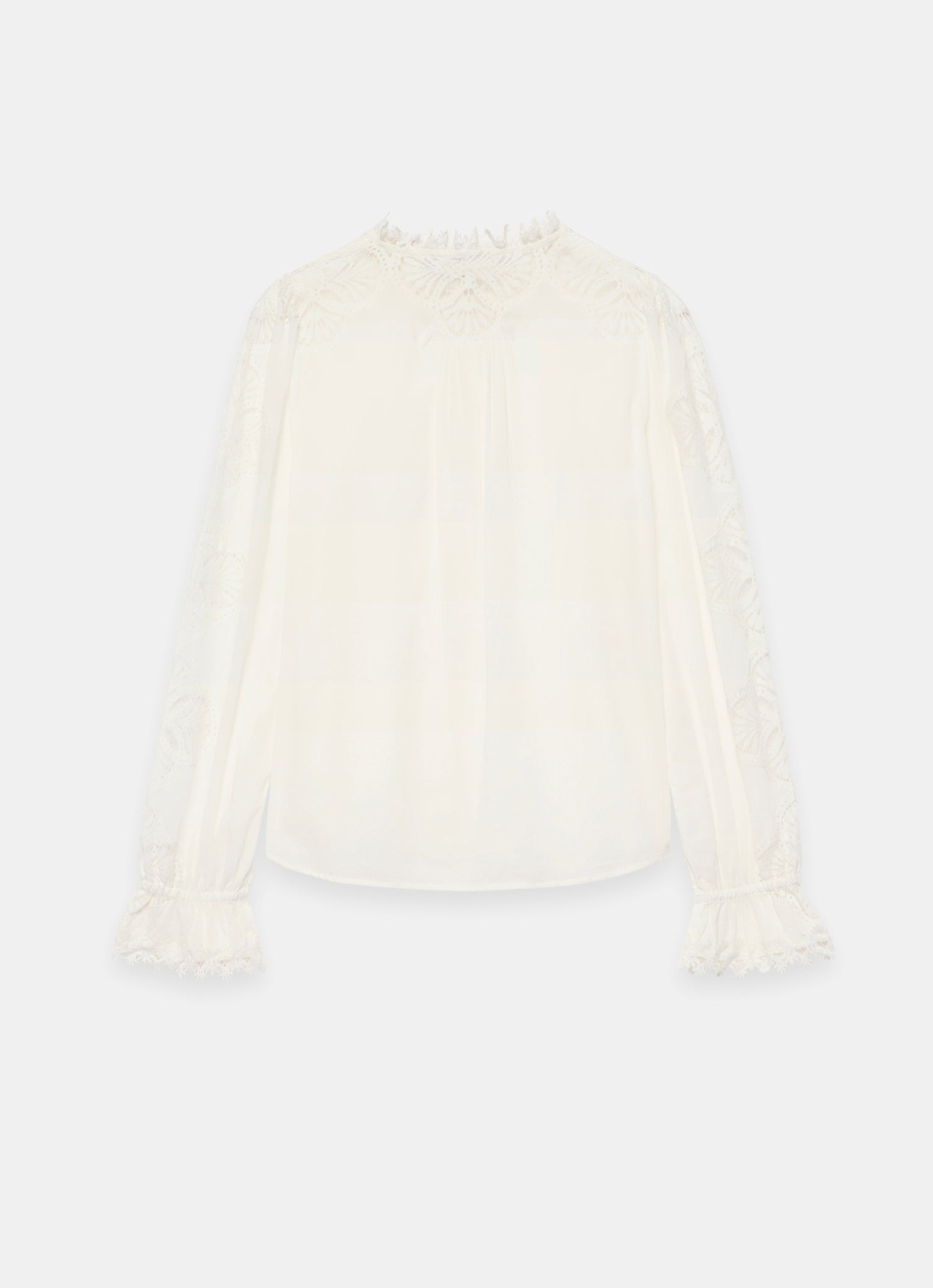 White Cotton Embroidered Blouse
