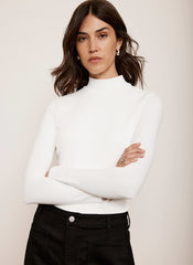 White High Neck Layering Top