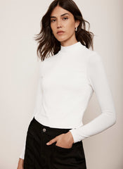 White High Neck Layering Top