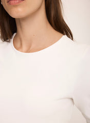 White Long Sleeve Layering Top