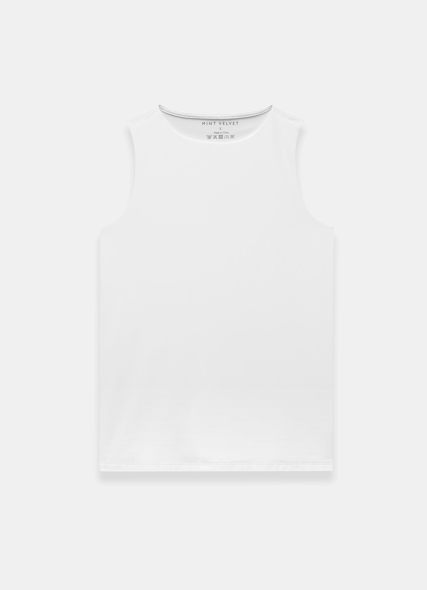 White Layering High Neck Vest