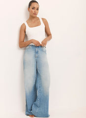 White Layering Scoop Neck Vest