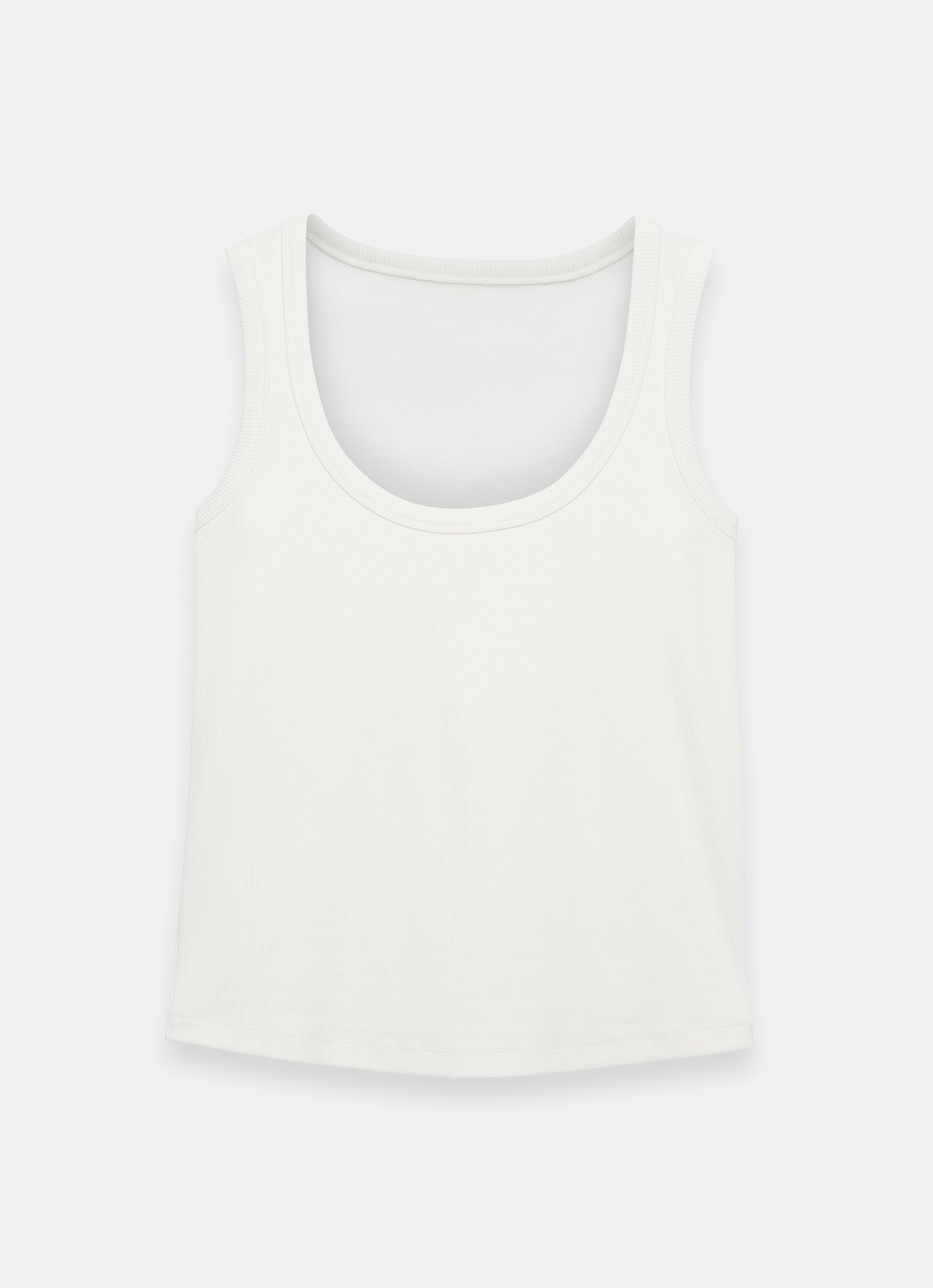White Layering Scoop Neck Vest
