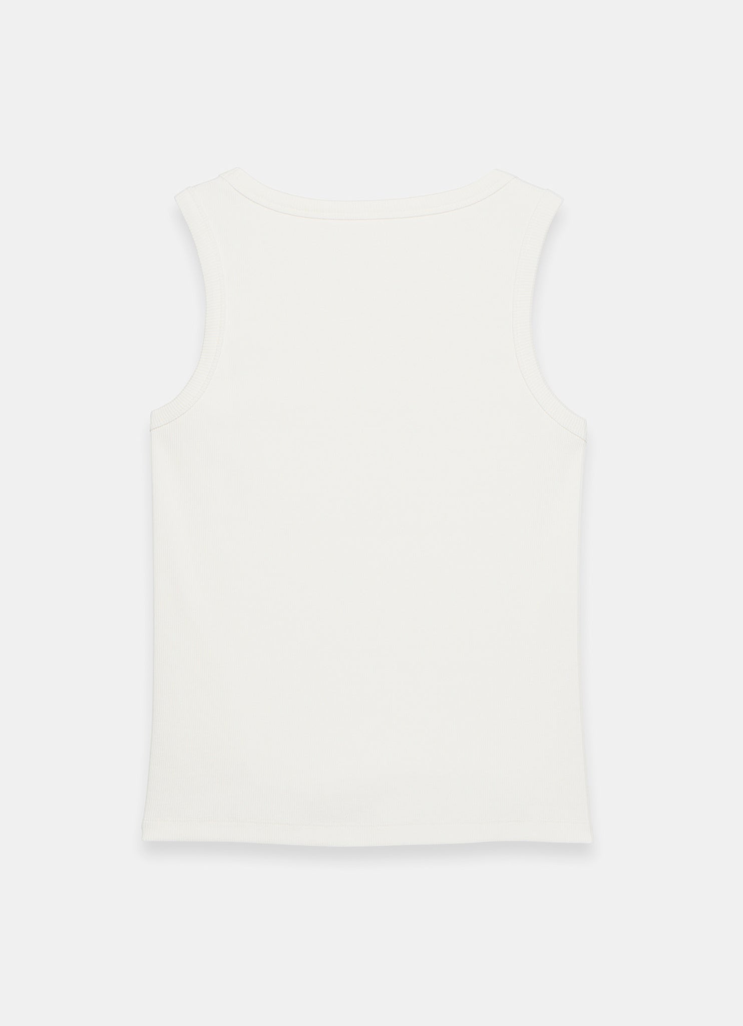 White Layering Scoop Neck Vest