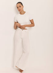 White Layering Short Sleeve Top