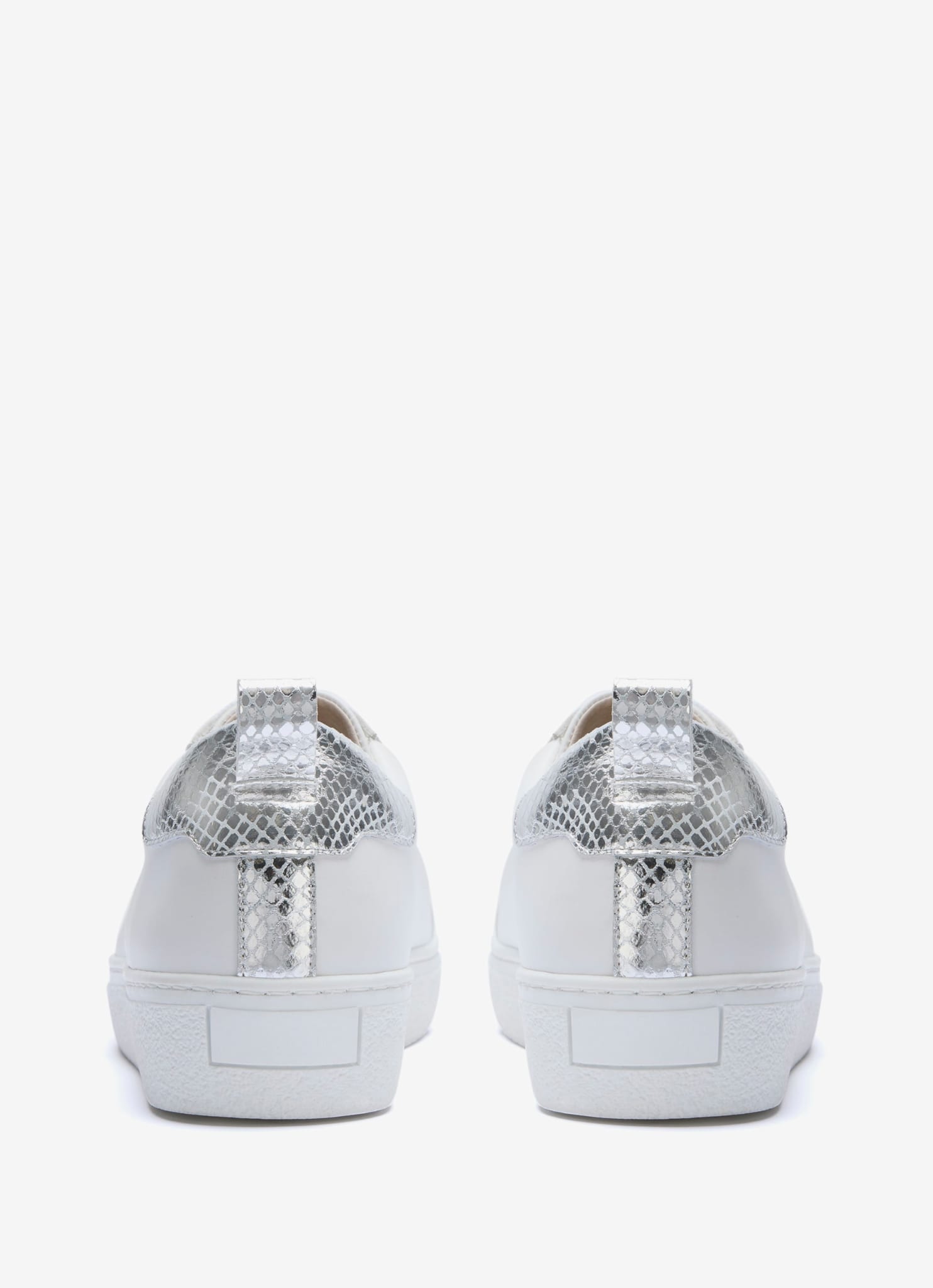 Allie White Leather Trainers