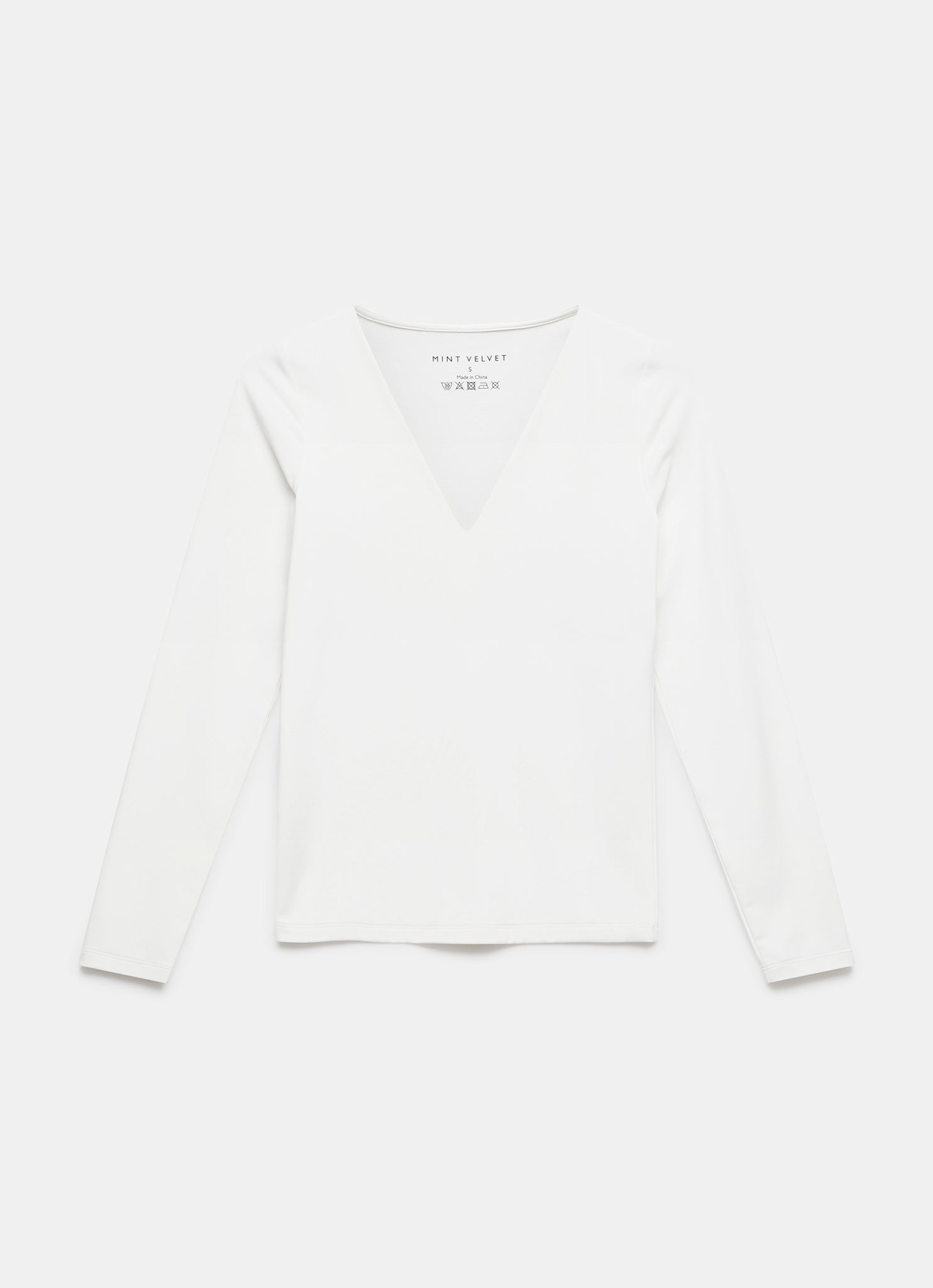 White V Neck Layering Top