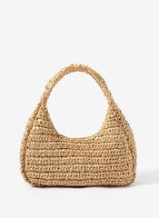 Winnie Neutral Woven Beaded Bag
