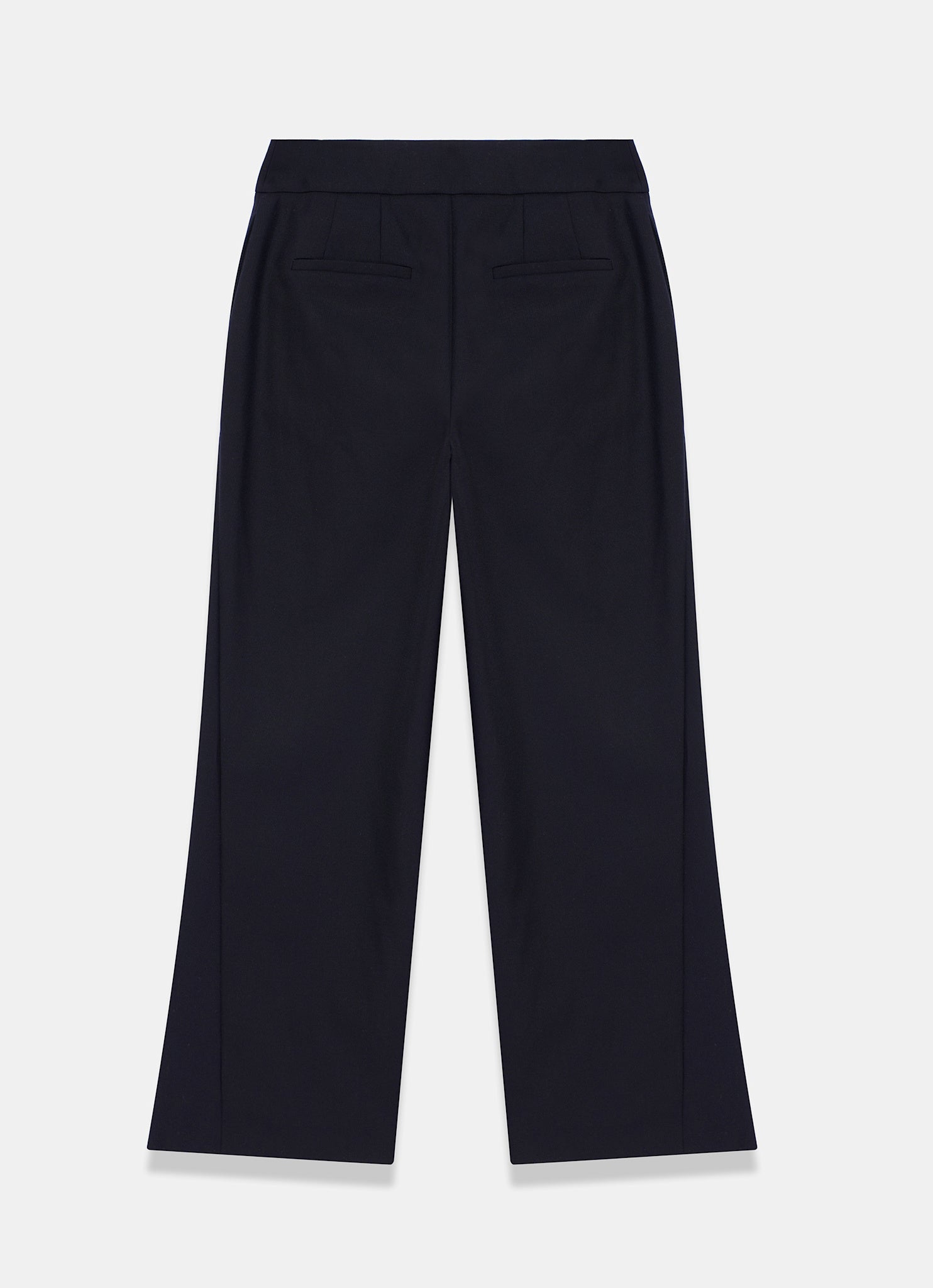 Navy Tailored Wide Leg Trousers