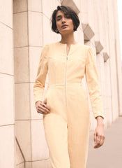 Butter Yellow Corduroy Jumpsuit