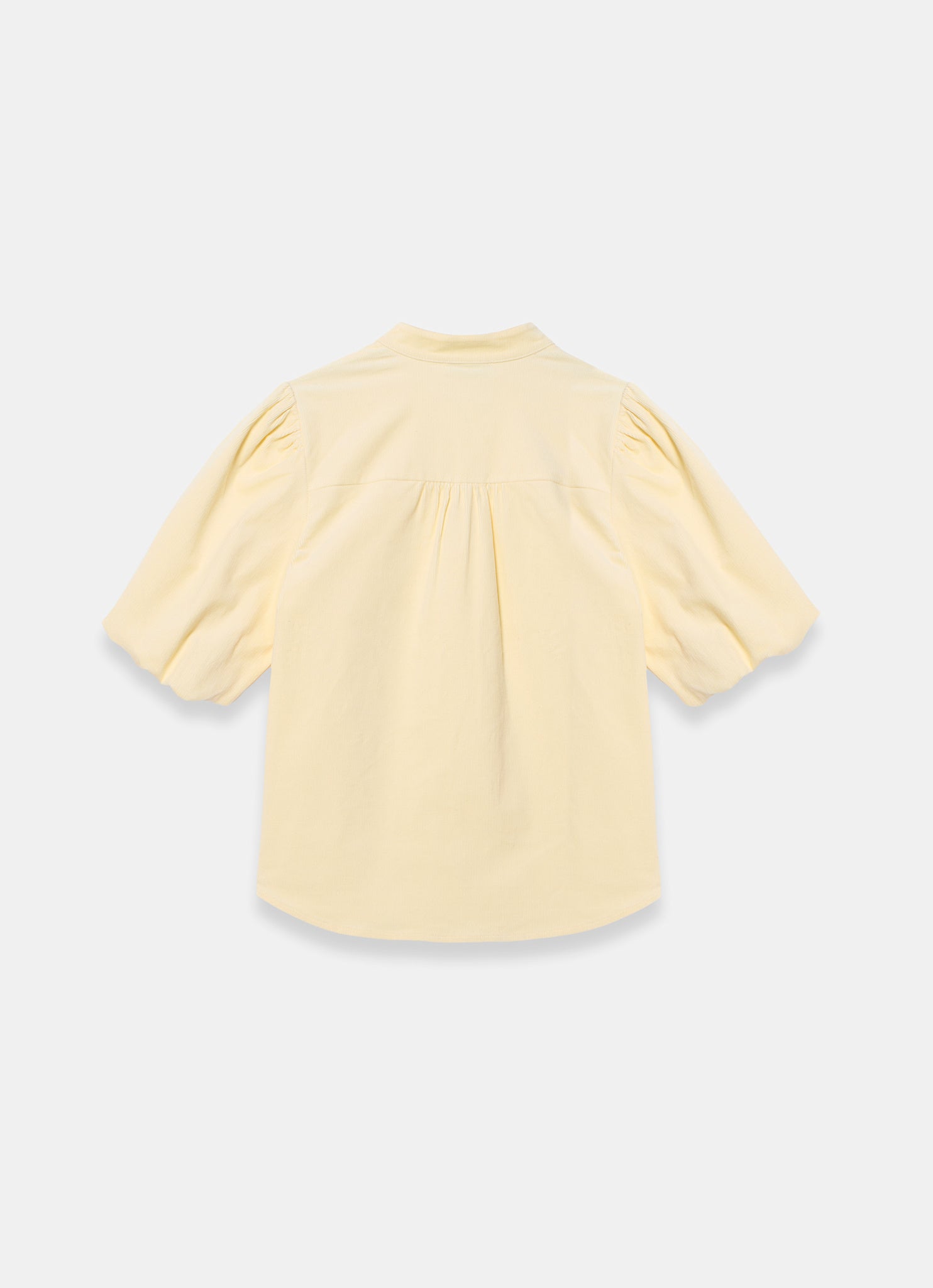 Butter Yellow Corduroy Puff Sleeve Blouse
