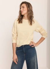 Butter Yellow Embroidered Sweatshirt