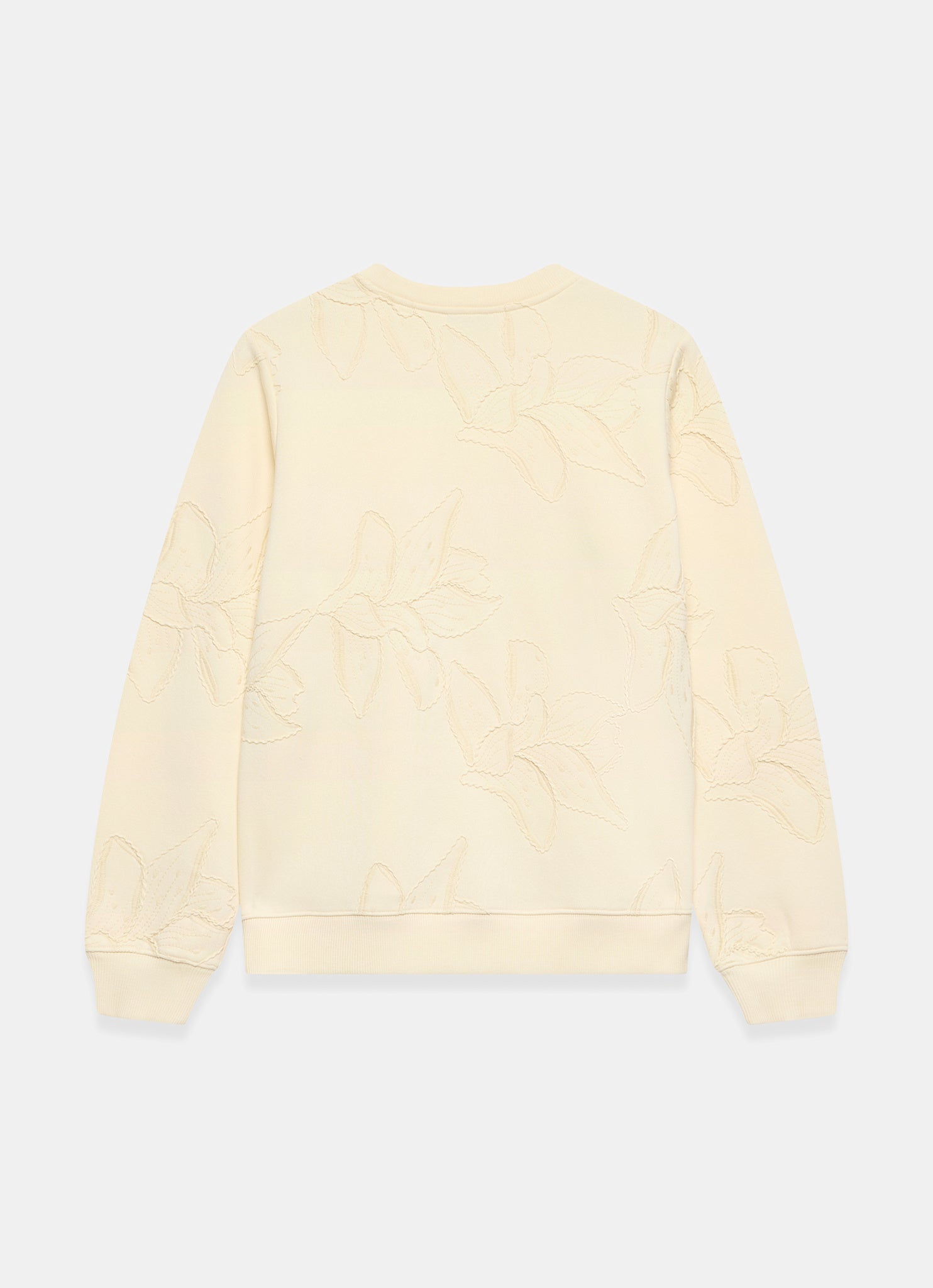 Butter Yellow Embroidered Sweatshirt