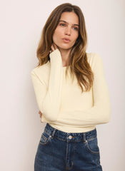 Butter Yellow Layering Crew Neck Top