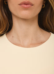 Butter Yellow Layering Crew Neck Top