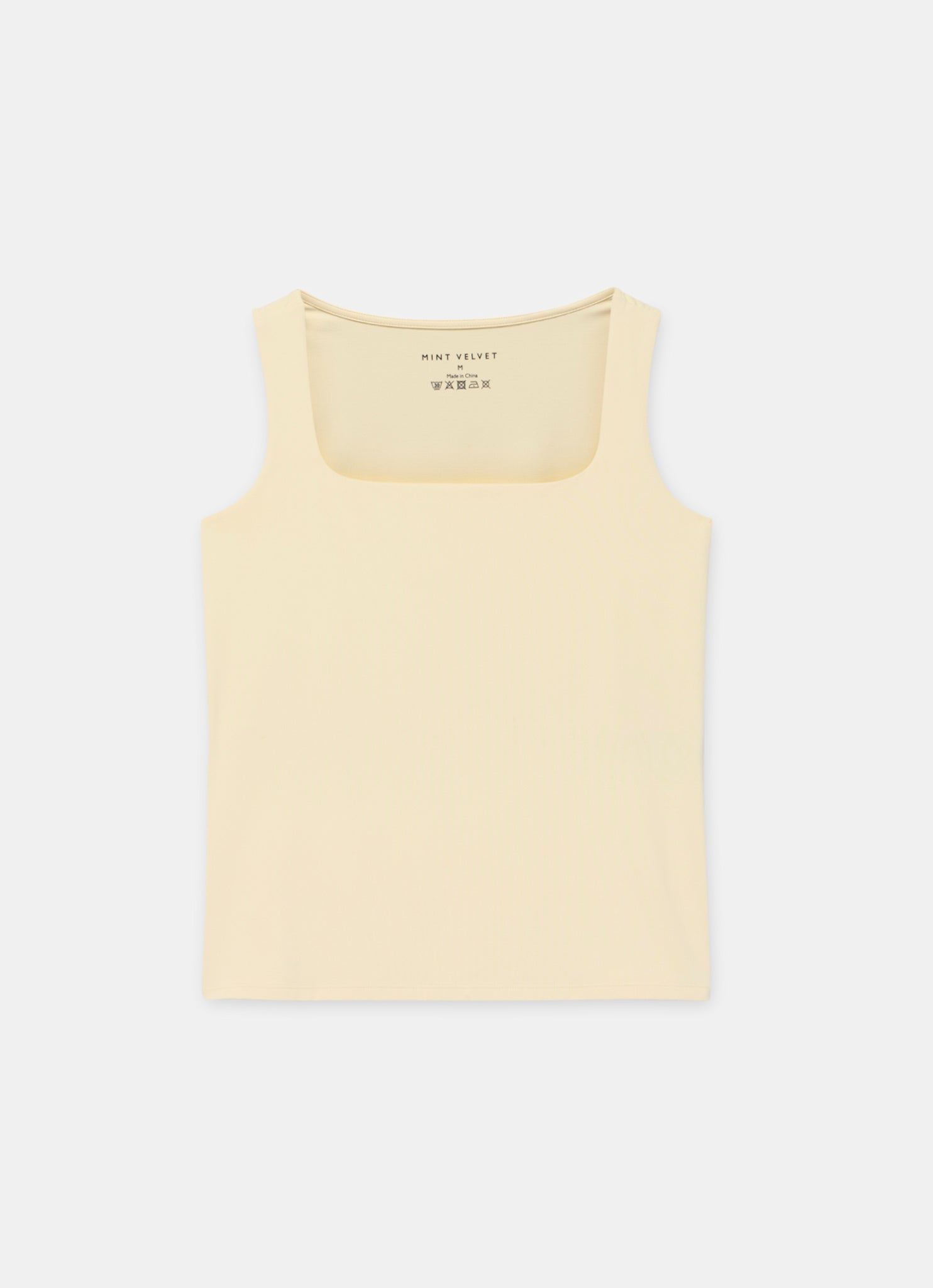 Butter Yellow Layering Scoop Neck Vest