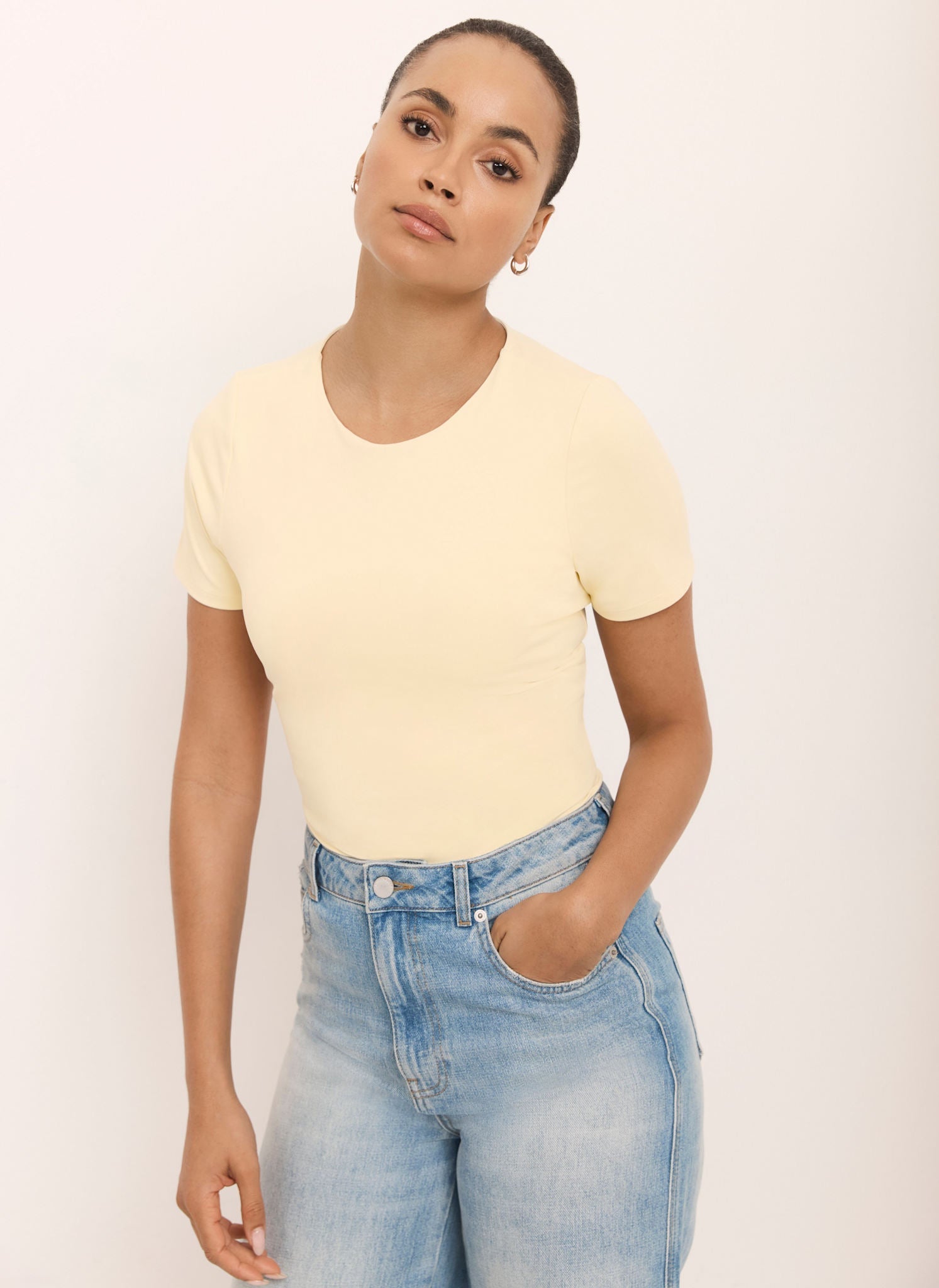 Butter Yellow Short Sleeve Top
