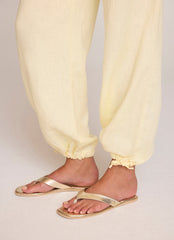 Yellow Linen Balloon Trousers