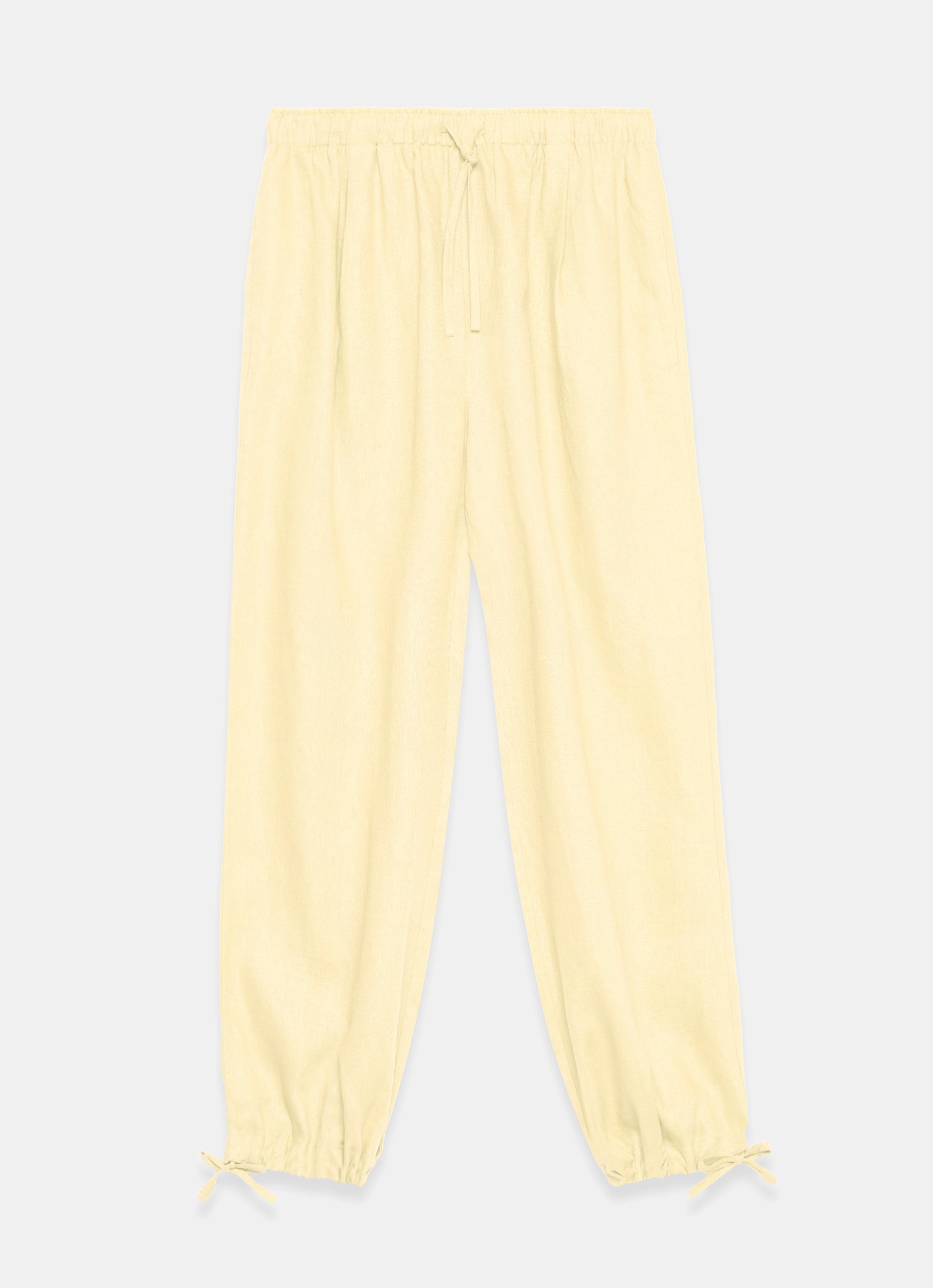 Yellow Linen Balloon Trousers