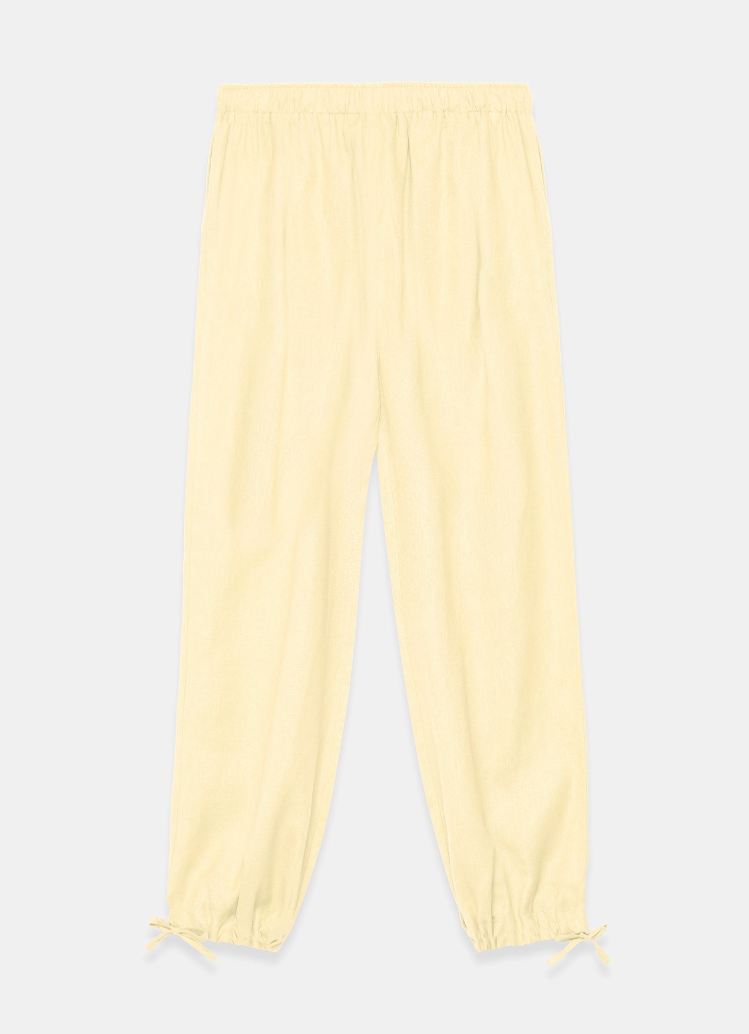 Yellow Linen Balloon Trousers