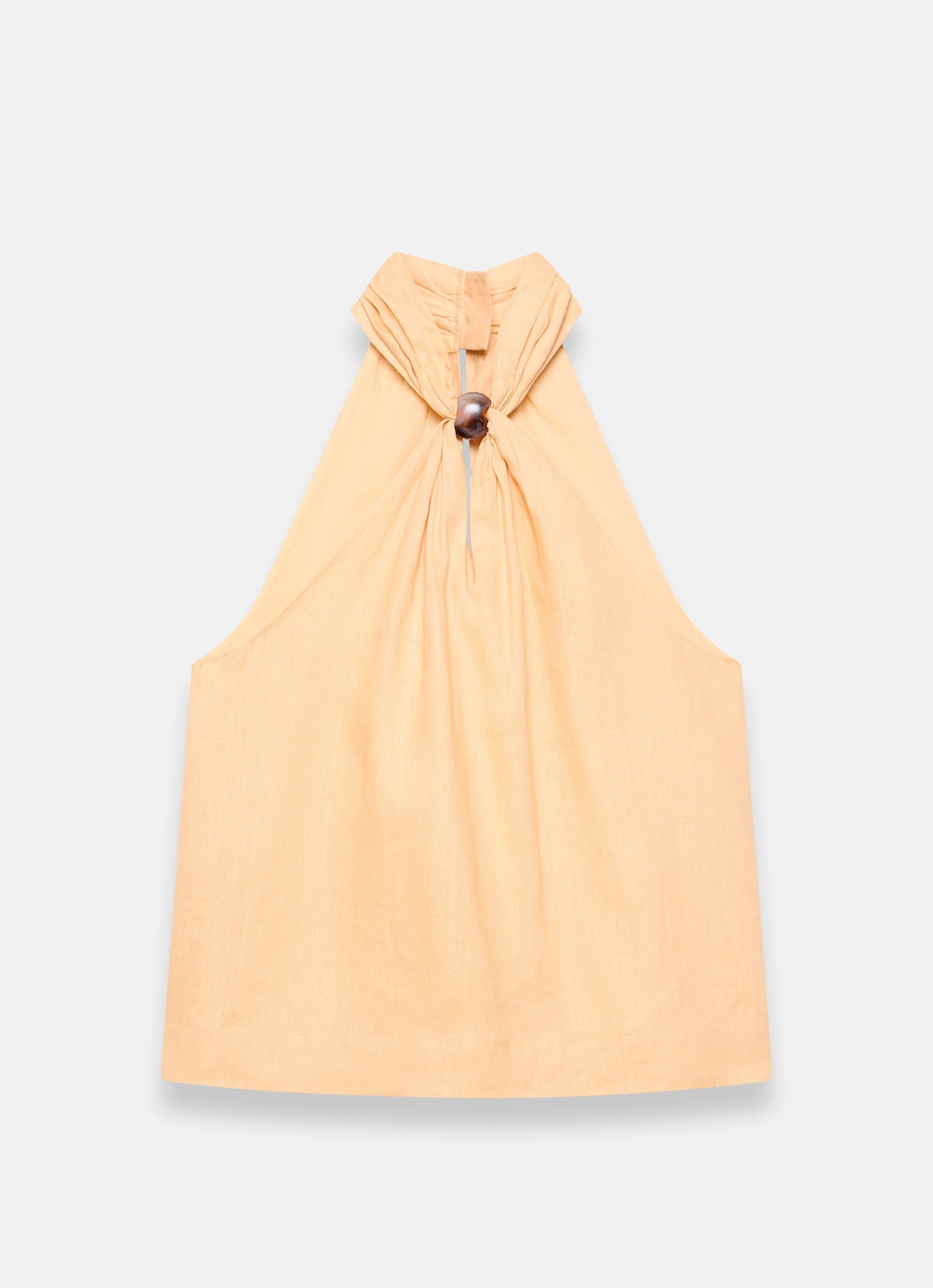 Yellow Linen Halter Top