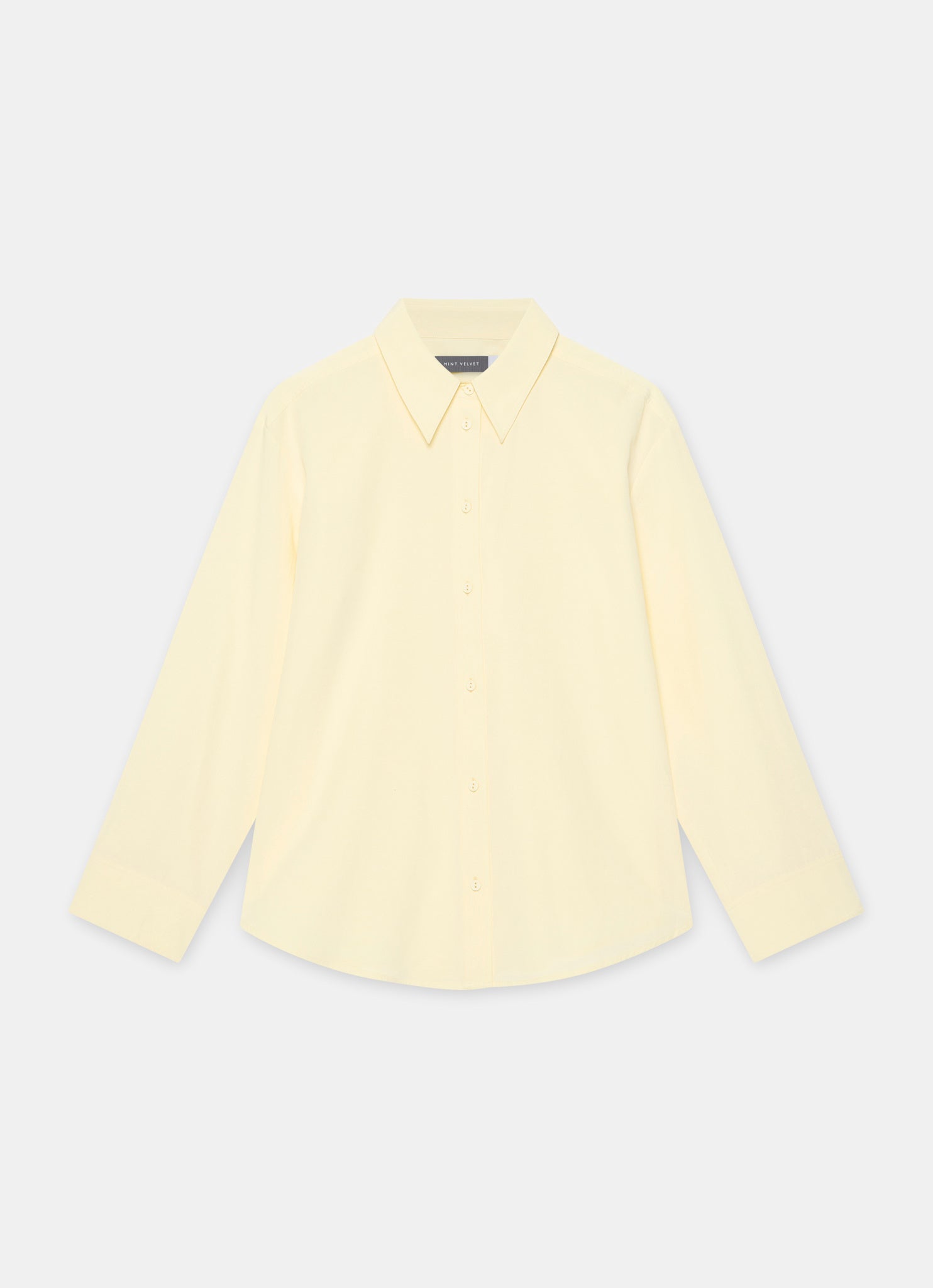 Butter Yellow Oversized Long Sleeve Shirt