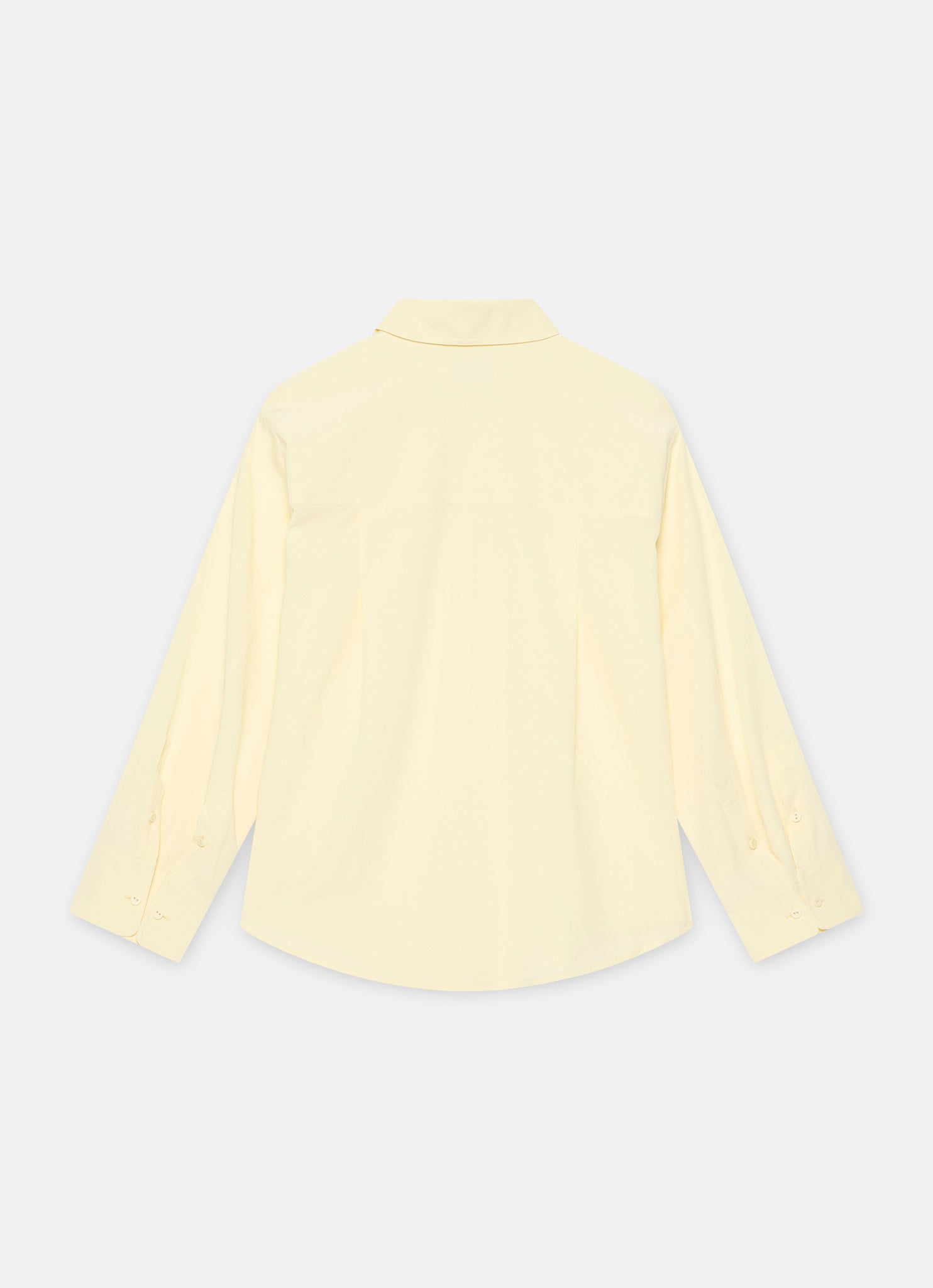Butter Yellow Oversized Long Sleeve Shirt