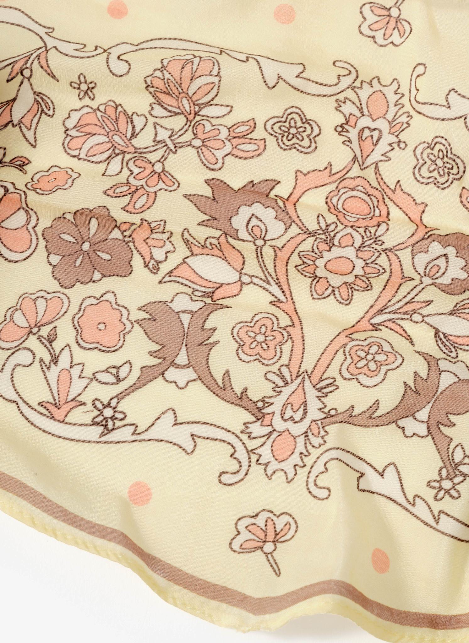 Butter Yellow Paisley Skinny Scarf