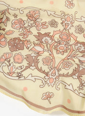 Butter Yellow Paisley Skinny Scarf