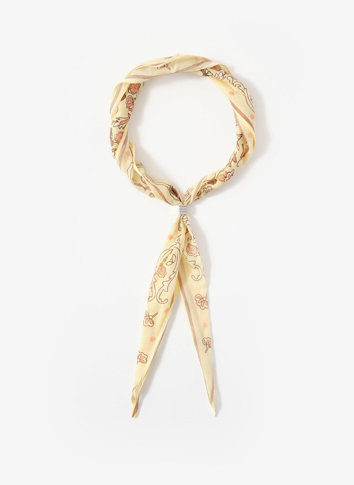 Butter Yellow Paisley Skinny Scarf
