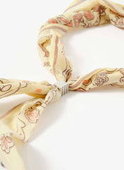 Butter Yellow Paisley Skinny Scarf